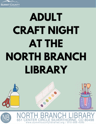 adult craft night at North Branch library