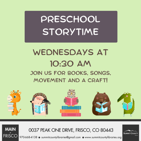 Preschool Storytime at Main 