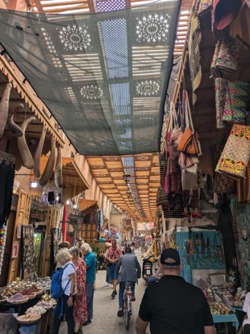 picture of a market in morocco