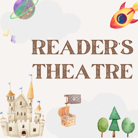 Reader's Theatre, castle, planet, spaceship, pirates, trees