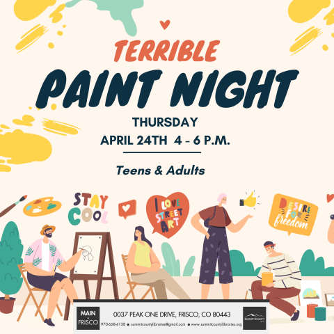 Terrible Paint Night at the Main Library in Frisco Colorado