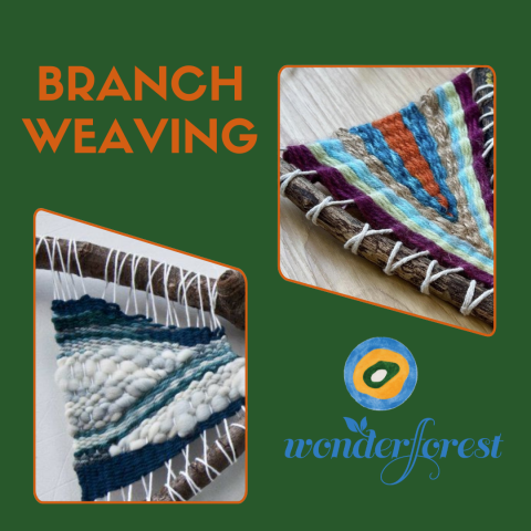 Create unique woven art with yarn and branches