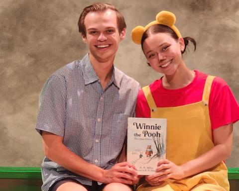 winnie the pooh and friends with backstage theatre